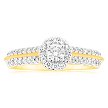 Load image into Gallery viewer, Luminesce Lab Grown 1/2 Carat Diamond Engagement Ring in 18ct Yellow Gold