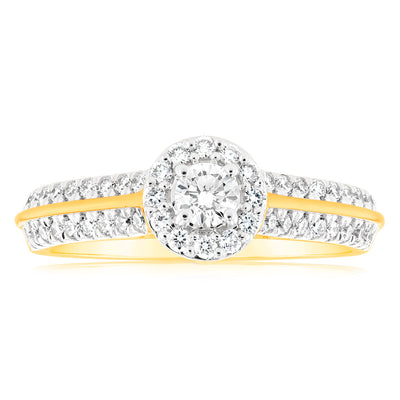 Luminesce Lab Grown 18ct Yellow Gold 1/2 Carat Diamond Ring