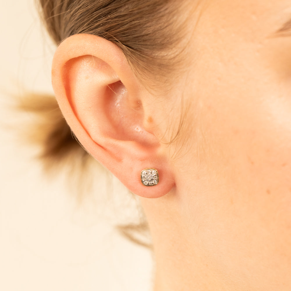 Luminesce Lab Grown 1/10 Carat Diamond Stud Earrings in 9ct Yellow Gold