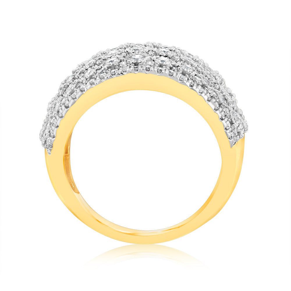 Luminesce Lab Grown 1 Carat Diamond Ring in 9ct Yellow Gold