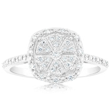 Load image into Gallery viewer, Luminesce Lab Grown 1/5 Carat Diamond Ring in Sterling Silver