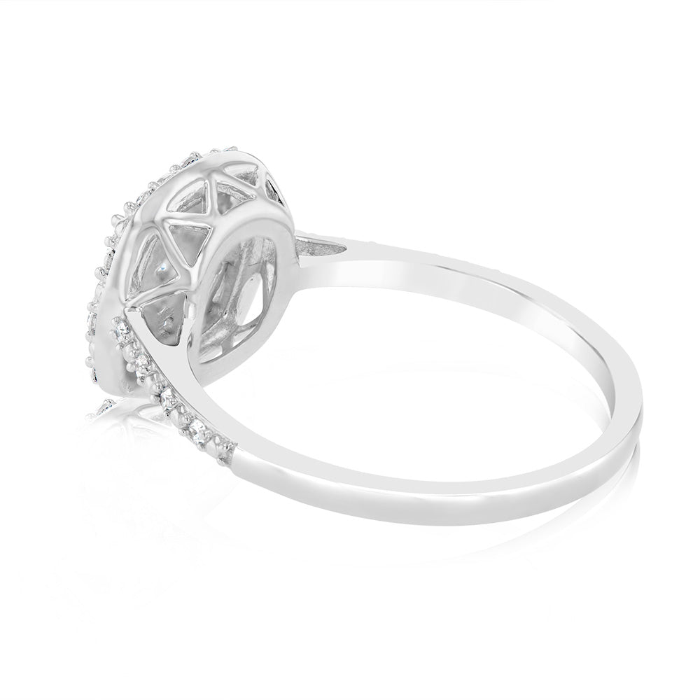 Luminesce Lab Grown 1/5 Carat Diamond Ring in Sterling Silver