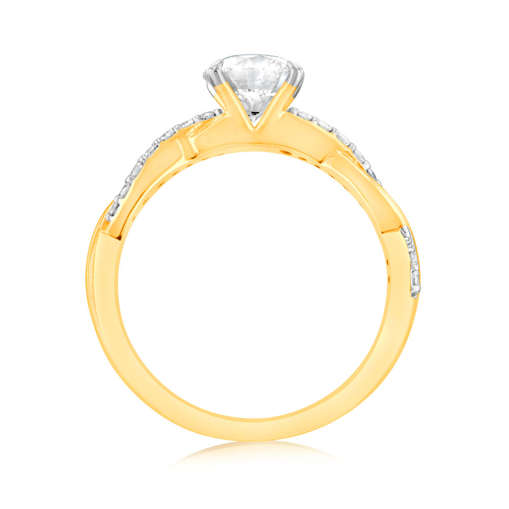 Luminesce Lab Grown 1.10 Carasts Diamond Engagement Ring Set in 18ct Yellow Gold