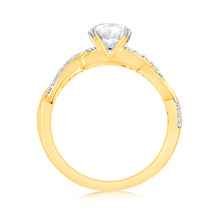 Load image into Gallery viewer, Luminesce Lab Grown 1.10 Carasts Diamond Engagement Ring Set in 18ct Yellow Gold