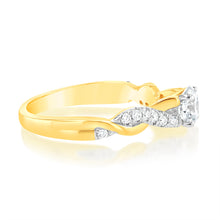 Load image into Gallery viewer, Luminesce Lab Grown 3/4 Carat Diamond Engagement Ring in 9ct Yellow Gold