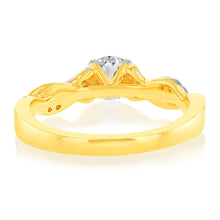 Load image into Gallery viewer, Luminesce Lab Grown 3/4 Carat Diamond Engagement Ring in 9ct Yellow Gold