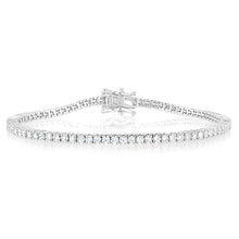 Load image into Gallery viewer, Luminesce Lab Grown 3 Carat Diamond Tennis Bracelet in Sterling Silver