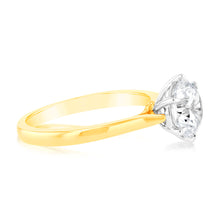 Load image into Gallery viewer, Luminesce Lab Grown 2 Carat Certified Diamond Solitaire Engagement Ring in 18ct Yellow Gold