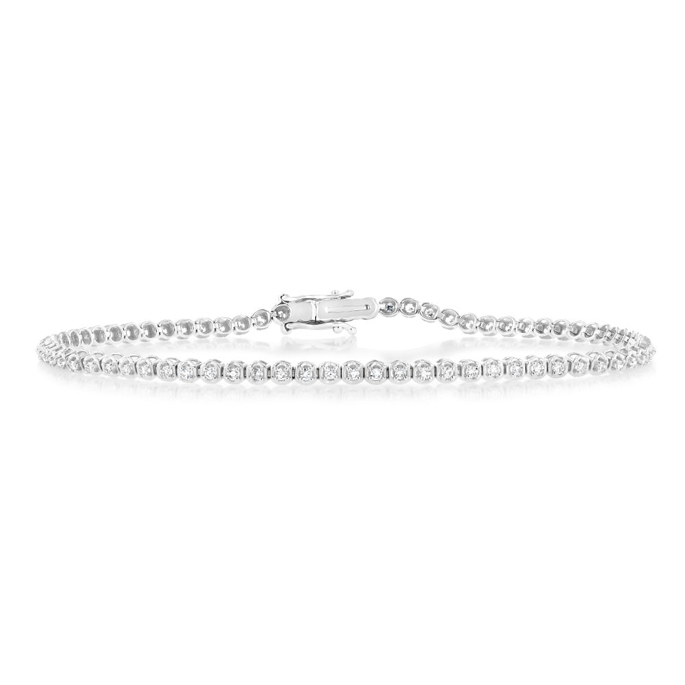 Luminesce Lab Grown 1/2 Carat Diamond Tennis Bracelet in Sterling Silver