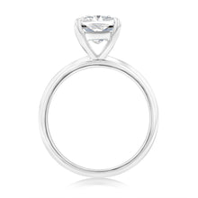 Load image into Gallery viewer, Luminesce Lab Grown Certified 2 Carat Diamond Cushion Cut Engagement Ring in 18ct White Gold