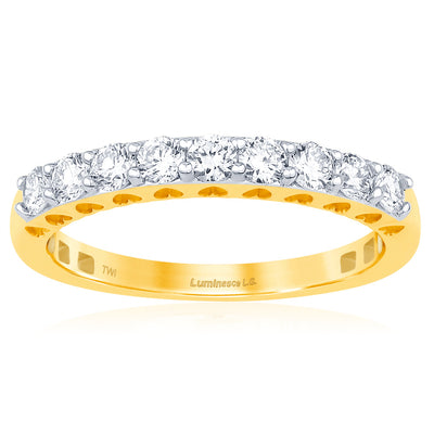 Luminesce Lab Grown 1/2 Carat Diamond Eternity Ring in 9ct Yellow Gold