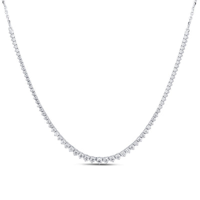 Luminesce Lab Grown 2 Carats Diamond Cable Chain Necklace in 9ct White Gold