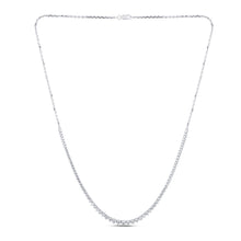 Load image into Gallery viewer, Luminesce Lab Grown 2 Carats Diamond Cable Chain Necklace in 9ct White Gold