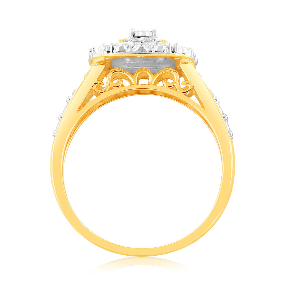 Luminesce Lab Grown 1/6 Carat Diamond Ring in 9ct Yellow Gold