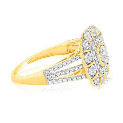 Luminesce Lab Grown 1/6 Carat Diamond Ring in 9ct Yellow Gold