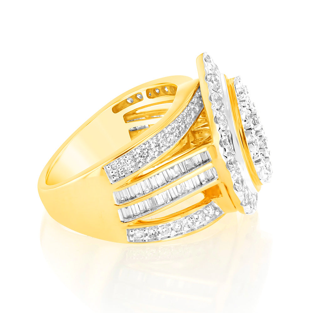 Luminesce Lab Grown 2 Carat Diamond Ring in 9ct Yellow Gold