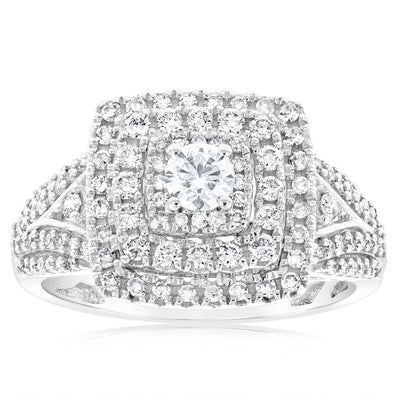 Luminesce Lab Grown 1 Carat Diamond Ring in 10ct White Gold