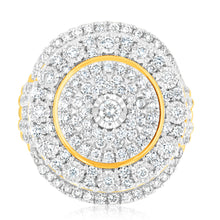 Load image into Gallery viewer, Luminesce Lab Grown 2 Carat Diamond Cluster Ring in 9ct Yellow Gold