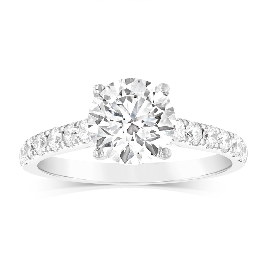 Luminesce Lab Grown 2.5 Carat Diamond Engagement Ring in 18ct White Gold