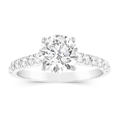 Luminesce Lab Grown 2.5 Carat Certified Diamond Engagement Ring in 18ct White Gold