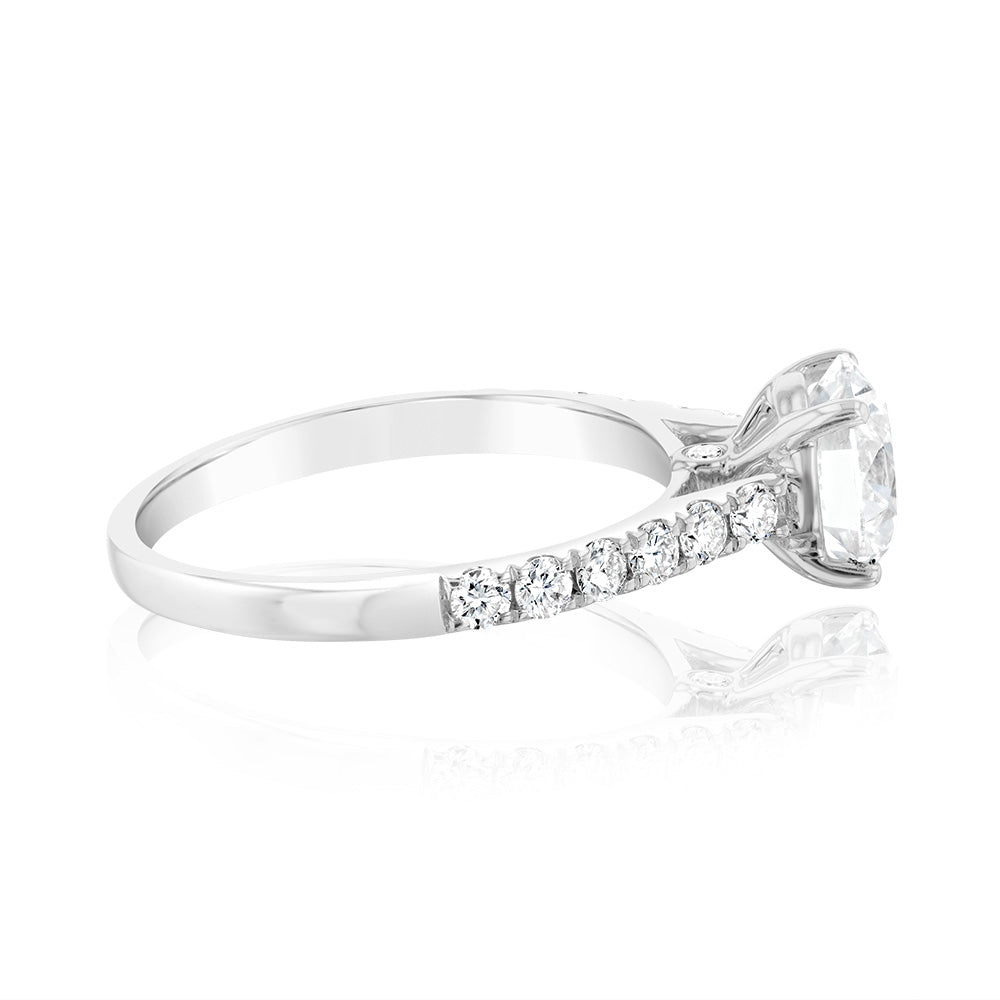 Luminesce Lab Grown 2.5 Carat Diamond Engagement Ring in 18ct White Gold