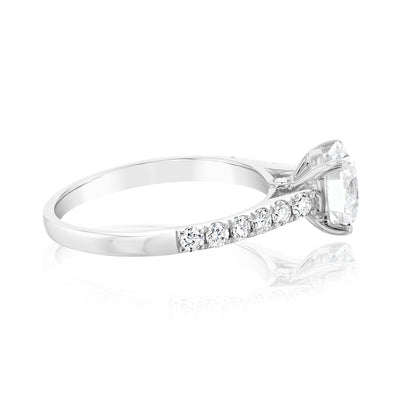 Luminesce Lab Grown 2.5 Carat Certified Diamond Engagement Ring in 18ct White Gold
