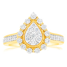 Load image into Gallery viewer, Luminesce Lab Grown 1/5 Carat Diamond Ring in 9ct Yellow Gold