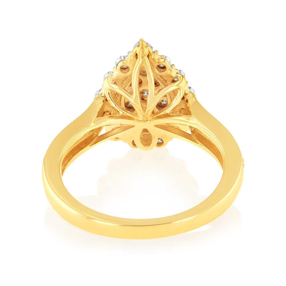 Luminesce Lab Grown 1/5 Carat Diamond Ring in 9ct Yellow Gold