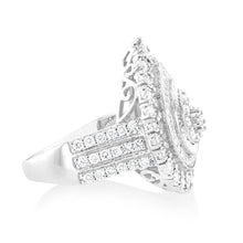 Load image into Gallery viewer, Luminesce Lab Grown 1 Carat Diamond Pear Cluster Ring in 9ct White Gold