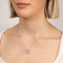 Load image into Gallery viewer, Luminesce Lab Grown 1 Carat Diamond Circle Pendant on 45cm Chain in 9ct Yellow Gold