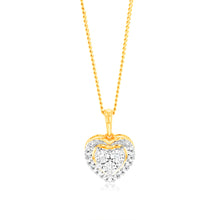 Load image into Gallery viewer, Luminesce Lab Grown Diamond Heart Pendant in 9ct Yellow Gold