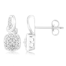 Load image into Gallery viewer, Luminesce Lab Grown Diamond Drop Earrings in Sterling Silver