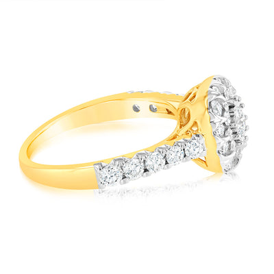 Luminesce Lab Grown 1 Carat Diamond Ring in 9ct Yellow Gold