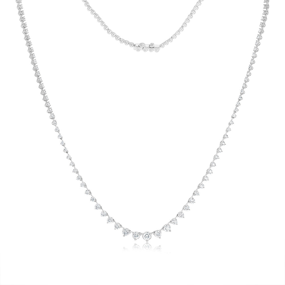 Luminesce Lab Grown 3 Carat Diamond Necklace in 9ct White Gold