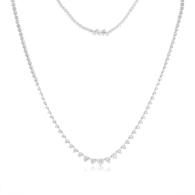 Luminesce Lab Grown 9ct White Gold 3 Carat Diamond Necklace