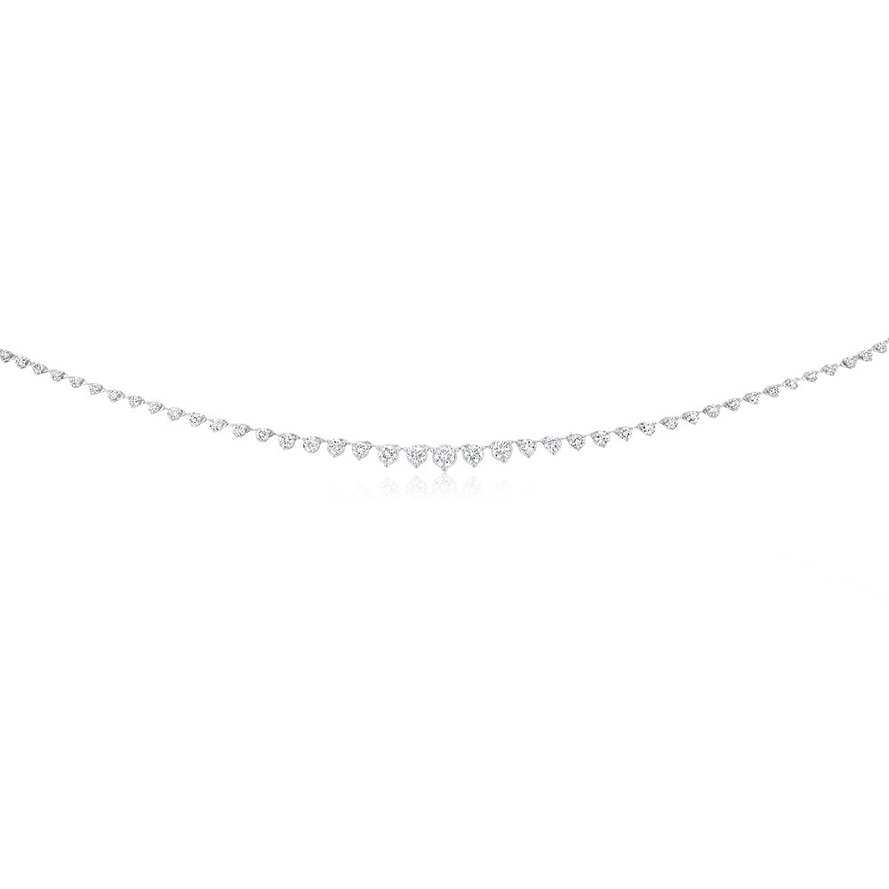 Luminesce Lab Grown 3 Carat Diamond Necklace in 9ct White Gold