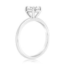 Load image into Gallery viewer, Luminesce Lab Grown 1 Carat Certified Oval Engagement Ring in 18ct White Gold