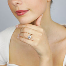 Load image into Gallery viewer, Luminesce Lab Grown 3 Carat Certified Engagement Ring in 18ct White Gold