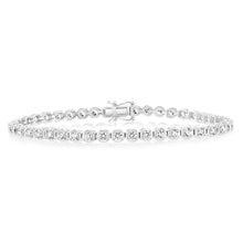 Load image into Gallery viewer, Luminesce Lab Grown 3 Carat Diamond Tennis Bracelet in 9ct White Gold