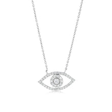 Load image into Gallery viewer, Luminesce Lab Grown 1/4 Carat Diamond Evil Eye Pendant in Sterling Silver