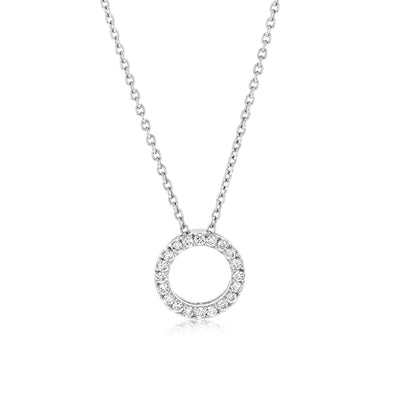 Luminesce Lab Grown 1/10 Carat Diamond Circle of Life Pendant in Sterling Silver