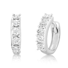 Load image into Gallery viewer, Luminesce Lab Grown Diamond Hoop Earrings in 9ct White Gold