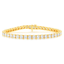 Load image into Gallery viewer, Luminesce Lab Grown 10 Carat Diamond Tennis Bracelet in 9ct Yellow Gold