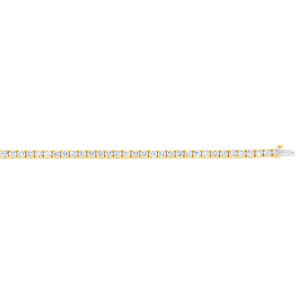 Luminesce Lab Grown 10 Carat Diamond Tennis Bracelet in 9ct Yellow Gold