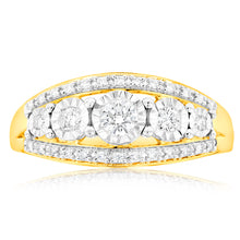 Load image into Gallery viewer, Luminesce Lab Grown 9ct Yellow Gold 1/3 Carat Diamond Ring