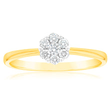 Load image into Gallery viewer, Luminesce Lab Grown 1/6 Carat Diamond Ring in 9ct Yellow Gold