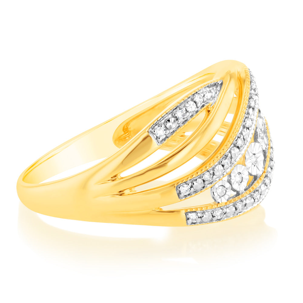 Luminesce Lab Grown Diamond Ring in 9ct Yellow Gold