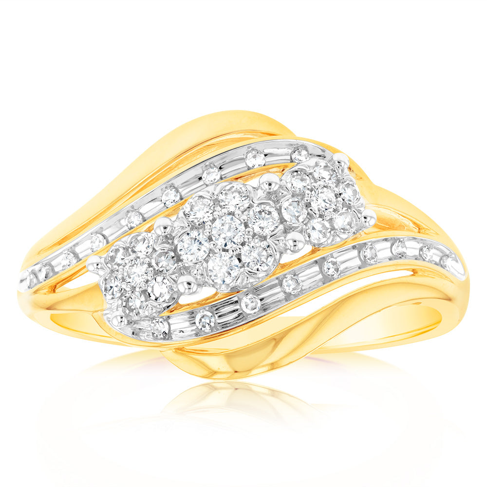 Luminesce Lab Grown 1/4 Carat Diamond Ring  in 9ct Yellow Gold