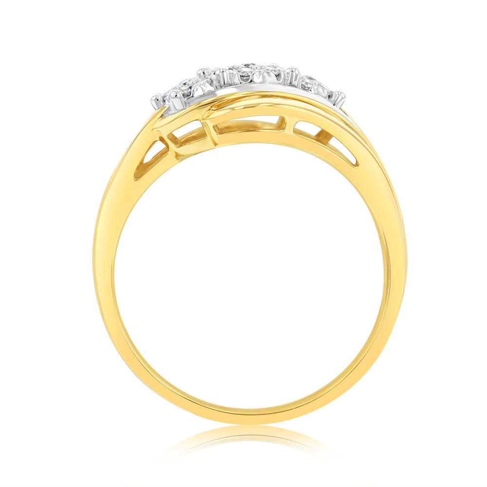 Luminesce Lab Grown 1/4 Carat Diamond Ring  in 9ct Yellow Gold