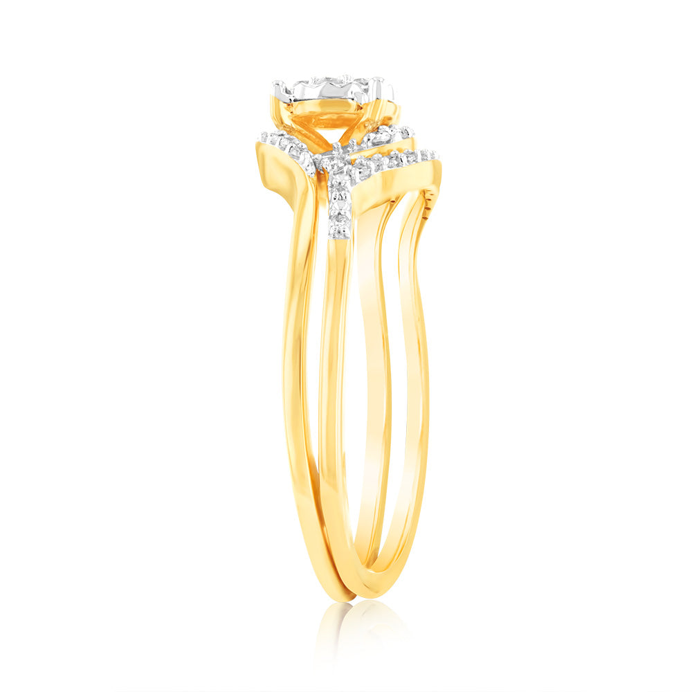 9ct Yellow Gold Luminesce Lab Grown Diamond Ring